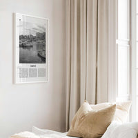 Tartus Print Black and White, Tartus Wall Art, Tartus Poster, Tartus Photo, Tartus Wall Décor, Tartus Map, Syria