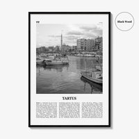 Tartus Print Black and White, Tartus Wall Art, Tartus Poster, Tartus Photo, Tartus Wall Décor, Tartus Map, Syria