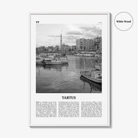 Tartus Print Black and White, Tartus Wall Art, Tartus Poster, Tartus Photo, Tartus Wall Décor, Tartus Map, Syria