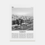 Tashkent Travel B&W Poster