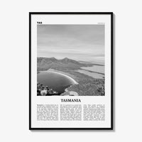 Tasmania Print Black and White No 1, Tasmania Wall Art, Tasmania Poster, Tasmania Photo, TAS, Tassie, Hobart, Australia, Oceania
