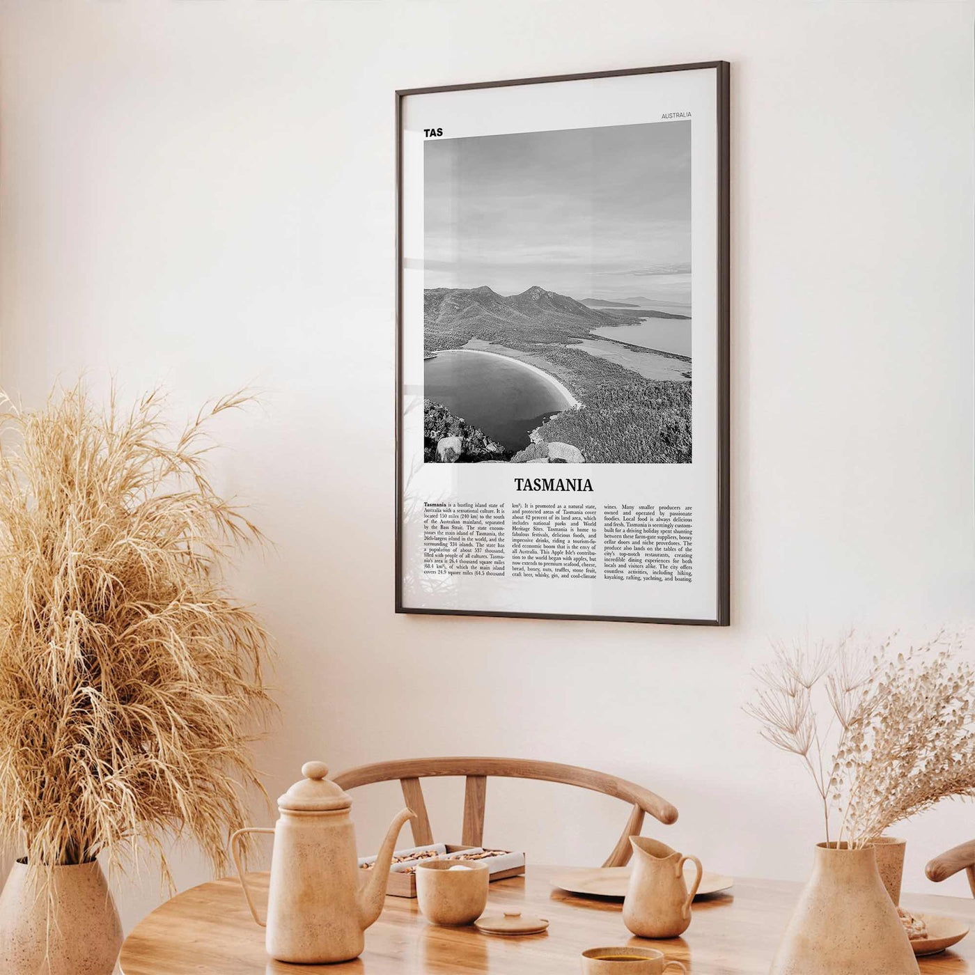 Tasmania Print Black and White No 1, Tasmania Wall Art, Tasmania Poster, Tasmania Photo, TAS, Tassie, Hobart, Australia, Oceania