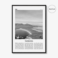 Tasmania Print Black and White No 1, Tasmania Wall Art, Tasmania Poster, Tasmania Photo, TAS, Tassie, Hobart, Australia, Oceania