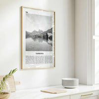 Tasmania Print Black and White No 2, Tasmania Wall Art, Tasmania Poster, Tasmania Photo, TAS, Tassie, Hobart, Australia, Oceania