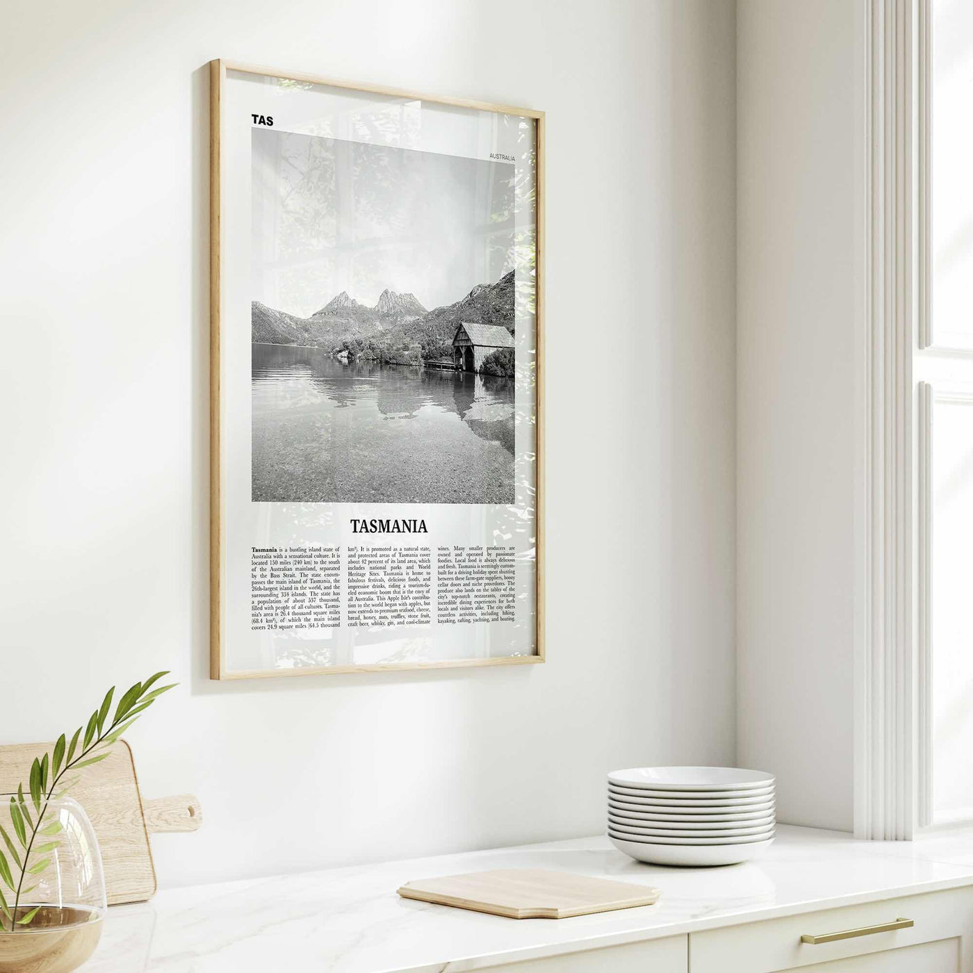 Tasmania Print Black and White No 2, Tasmania Wall Art, Tasmania Poster, Tasmania Photo, TAS, Tassie, Hobart, Australia, Oceania