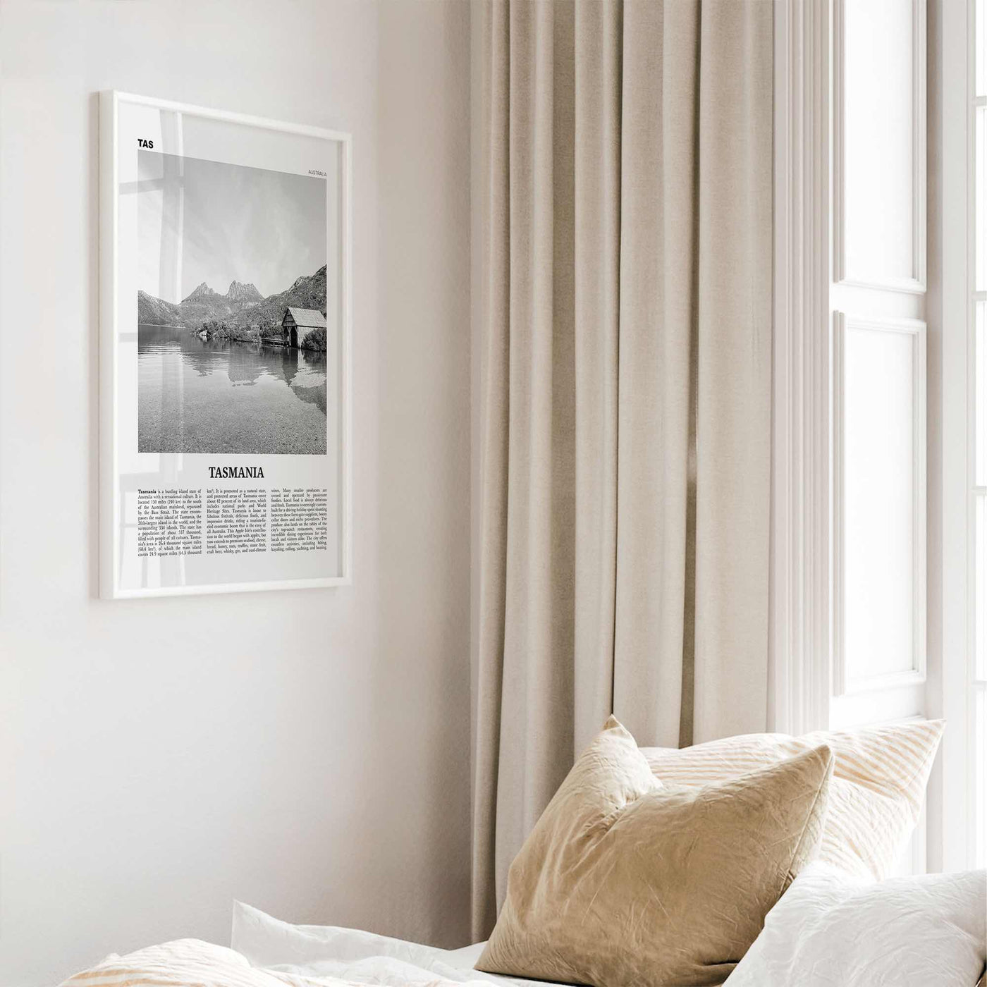 Tasmania Print Black and White No 2, Tasmania Wall Art, Tasmania Poster, Tasmania Photo, TAS, Tassie, Hobart, Australia, Oceania