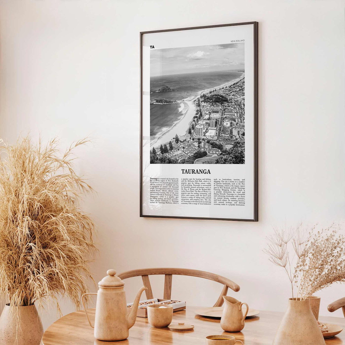 Tauranga Print Black and White, Tauranga Wall Art, Tauranga Poster, Tauranga Photo, Tauranga Wall Décor, Tauranga Map, New Zealand