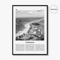 Tauranga Print Black and White, Tauranga Wall Art, Tauranga Poster, Tauranga Photo, Tauranga Wall Décor, Tauranga Map, New Zealand