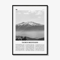 Taurus Mountains Print Black and White, Taurus Mountains Wall Art, Taurus Mountains Poster, Taurus Mountains Photo, Taurus Mountains Décor