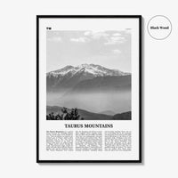 Taurus Mountains Print Black and White, Taurus Mountains Wall Art, Taurus Mountains Poster, Taurus Mountains Photo, Taurus Mountains Décor