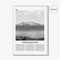 Taurus Mountains Print Black and White, Taurus Mountains Wall Art, Taurus Mountains Poster, Taurus Mountains Photo, Taurus Mountains Décor