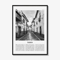 Taxco Print Black and White, Taxco Wall Art, Taxco Poster, Taxco Photo, Taxco Wall Décor, Taxco Map, Mexico