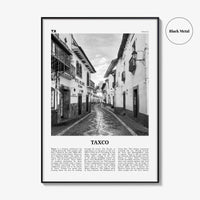 Taxco Print Black and White, Taxco Wall Art, Taxco Poster, Taxco Photo, Taxco Wall Décor, Taxco Map, Mexico