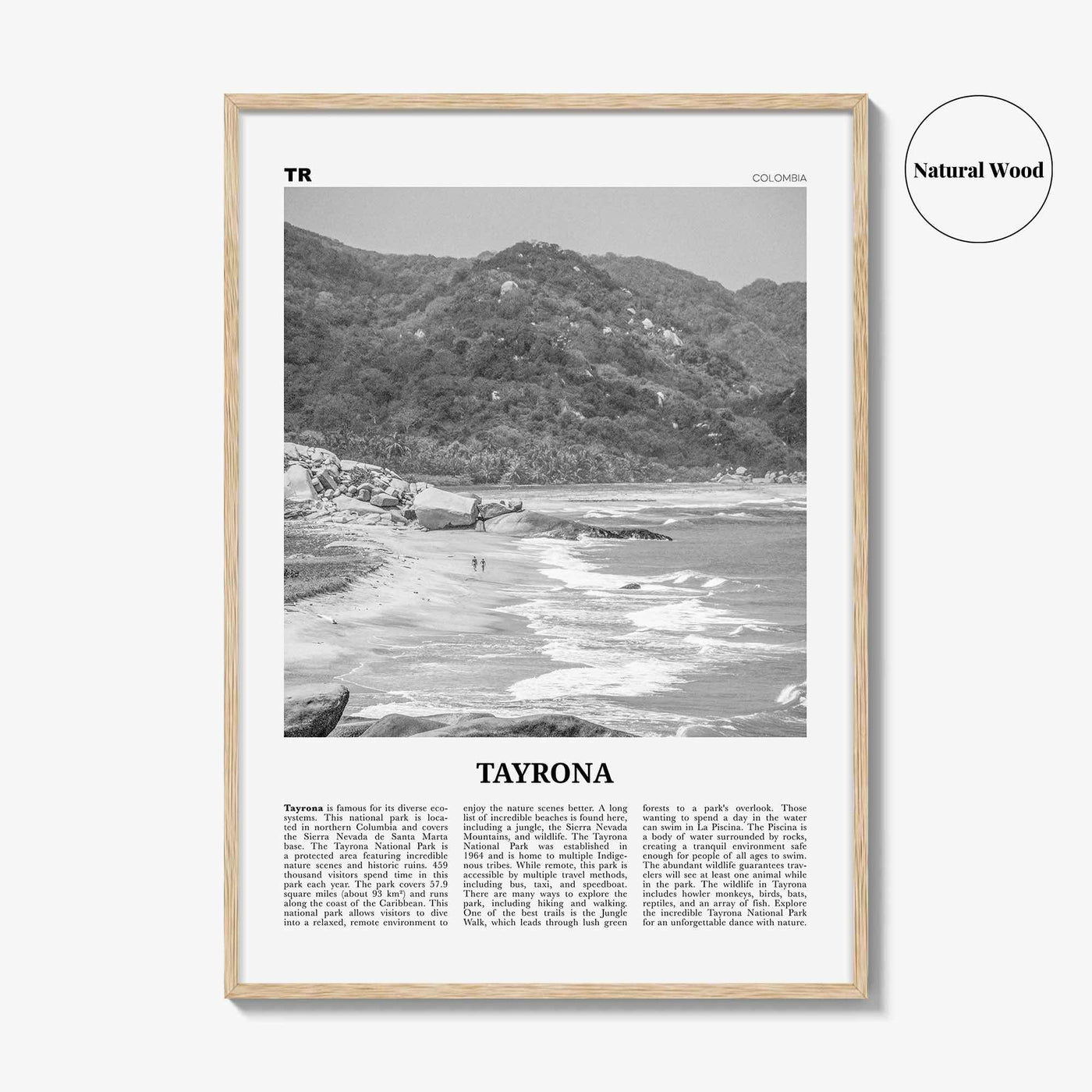 Tayrona National Natural Park Print Black and White, Tayrona Wall Art, Tayrona Poster, Tayrona Photo, Tayrona Wall Décor, Colombia