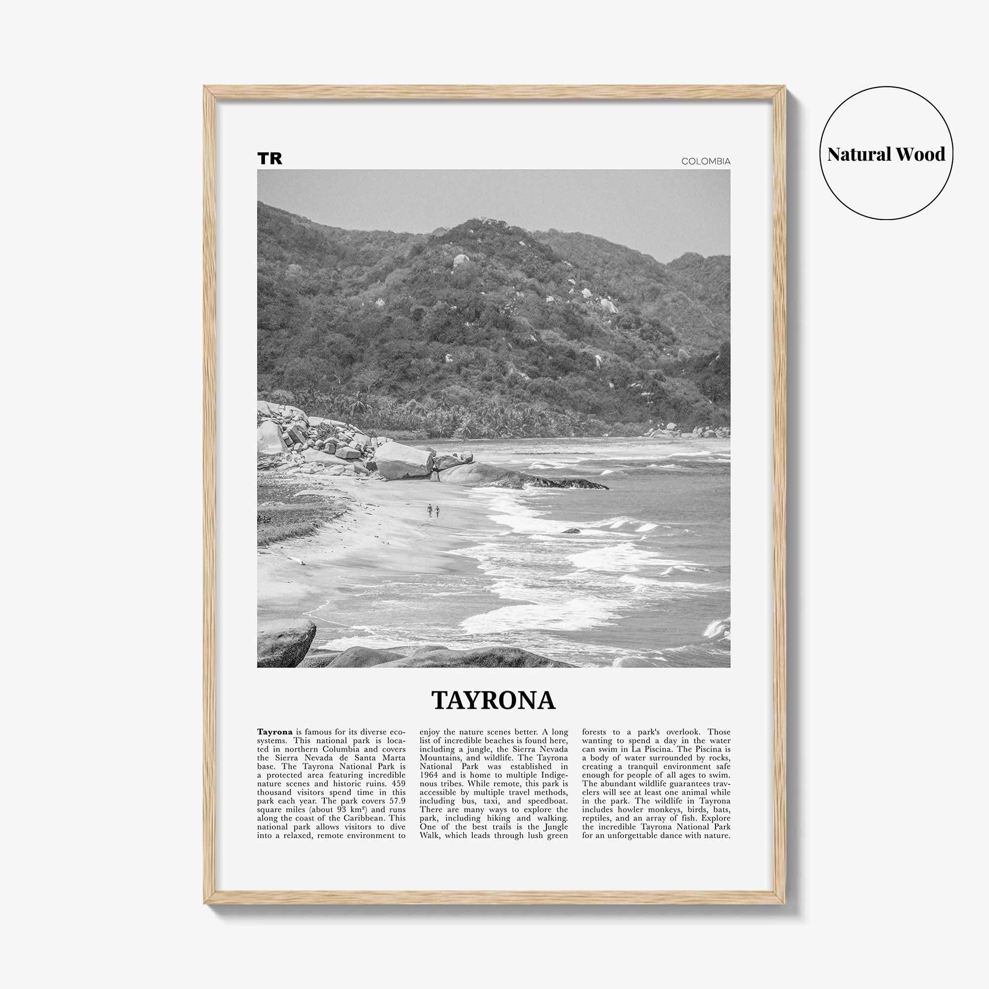 Tayrona National Natural Park Print Black and White, Tayrona Wall Art, Tayrona Poster, Tayrona Photo, Tayrona Wall Décor, Colombia