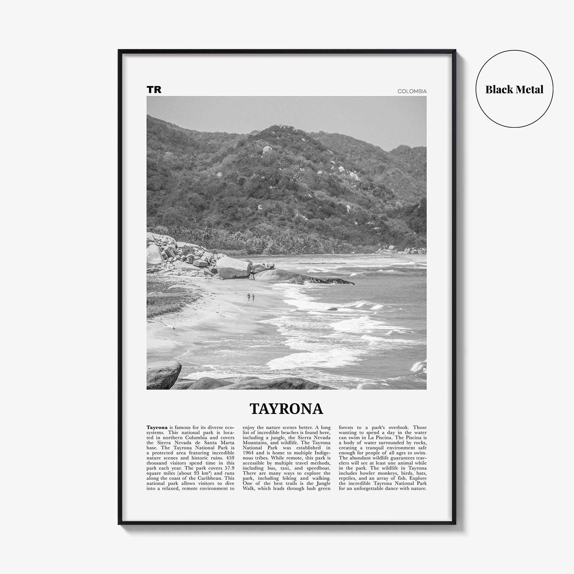 Tayrona National Natural Park Print Black and White, Tayrona Wall Art, Tayrona Poster, Tayrona Photo, Tayrona Wall Décor, Colombia