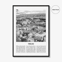 Tbilisi Print Black and White, Tbilisi Wall Art, Tbilisi Poster, Tbilisi Photo, Tbilisi Wall Décor, Georgia, თბილისი, Tiflis, Kura River