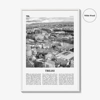 Tbilisi Print Black and White, Tbilisi Wall Art, Tbilisi Poster, Tbilisi Photo, Tbilisi Wall Décor, Georgia, თბილისი, Tiflis, Kura River