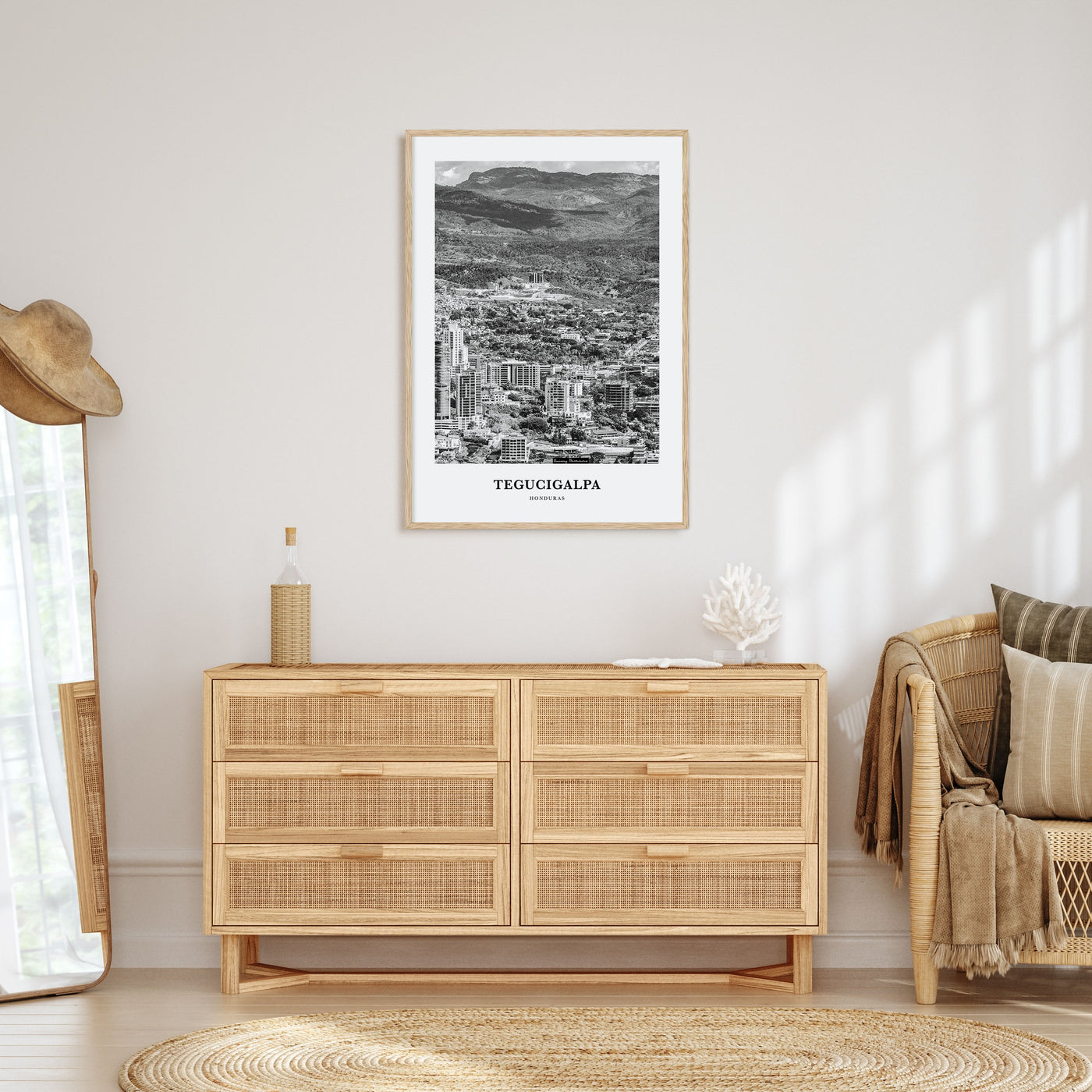 Tegucigalpa Portrait B&W Poster