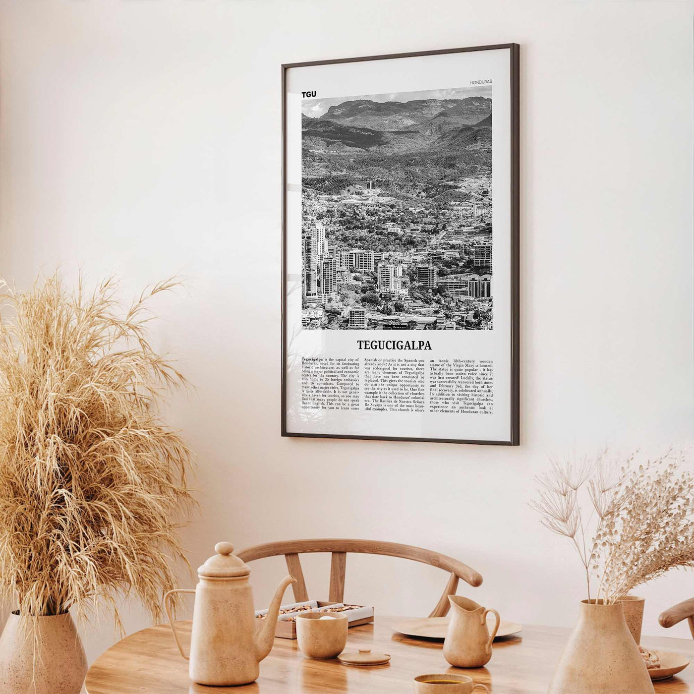 Tegucigalpa Print Black and White, Tegucigalpa Wall Art, Tegucigalpa Poster, Tegucigalpa Photo, Tegucigalpa Wall Décor, Honduras