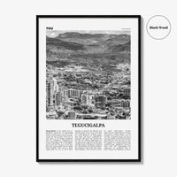 Tegucigalpa Print Black and White, Tegucigalpa Wall Art, Tegucigalpa Poster, Tegucigalpa Photo, Tegucigalpa Wall Décor, Honduras