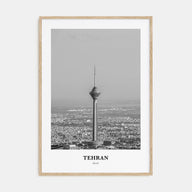 Tehran Portrait B&W Poster