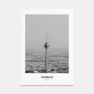 Tehran Portrait B&W Poster