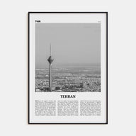 Tehran Travel B&W Poster