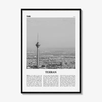 Tehran Print Black and White, Tehran Wall Art, Tehran Poster, Tehran Photo, Tehran Wall Décor