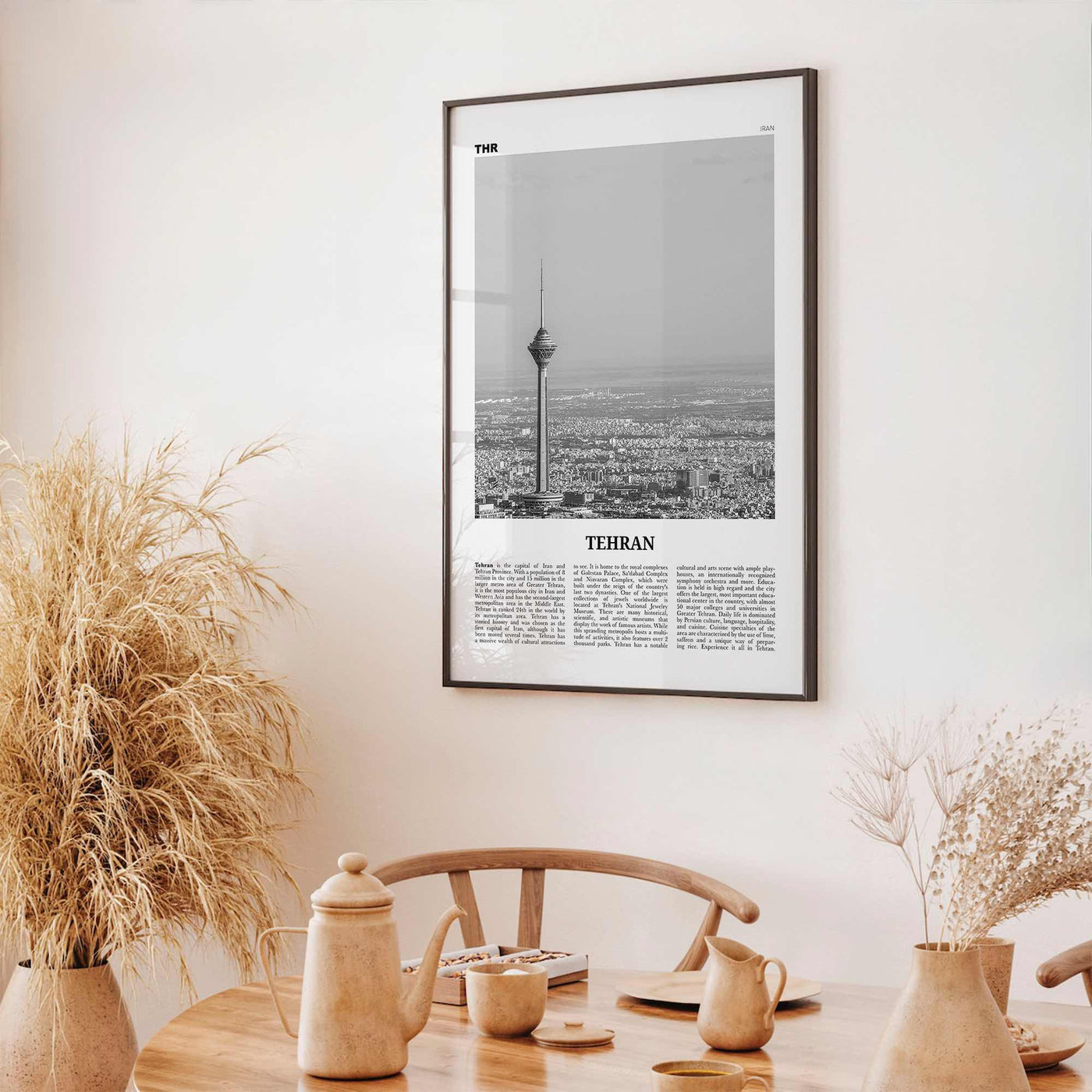 Tehran Print Black and White, Tehran Wall Art, Tehran Poster, Tehran Photo, Tehran Wall Décor