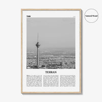 Tehran Print Black and White, Tehran Wall Art, Tehran Poster, Tehran Photo, Tehran Wall Décor