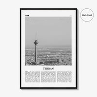 Tehran Print Black and White, Tehran Wall Art, Tehran Poster, Tehran Photo, Tehran Wall Décor