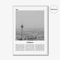 Tehran Print Black and White, Tehran Wall Art, Tehran Poster, Tehran Photo, Tehran Wall Décor
