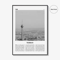 Tehran Print Black and White, Tehran Wall Art, Tehran Poster, Tehran Photo, Tehran Wall Décor