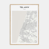 Tel Aviv Map Portrait Poster