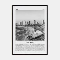 Tel Aviv Travel B&W No 1 Poster