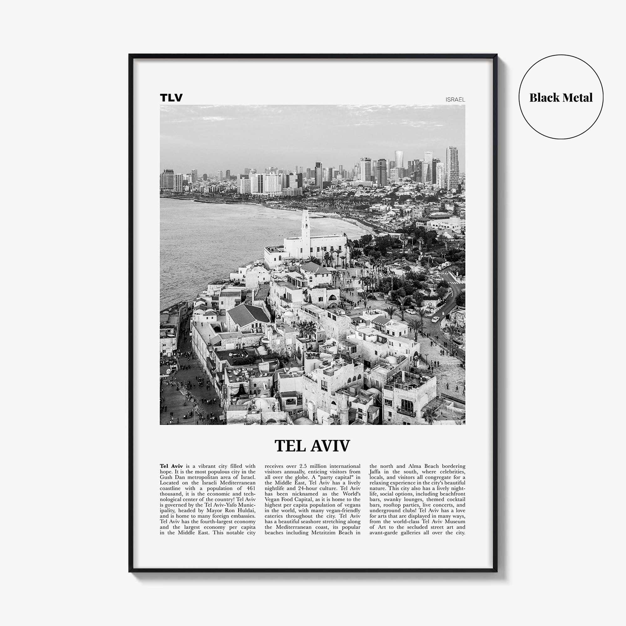 Tel Aviv Print Black and White No 2, Tel Aviv Wall Art, Tel Aviv Poster, Tel Aviv Photo, Tel Aviv Wall Decor, Israel, תל אביב ישראל