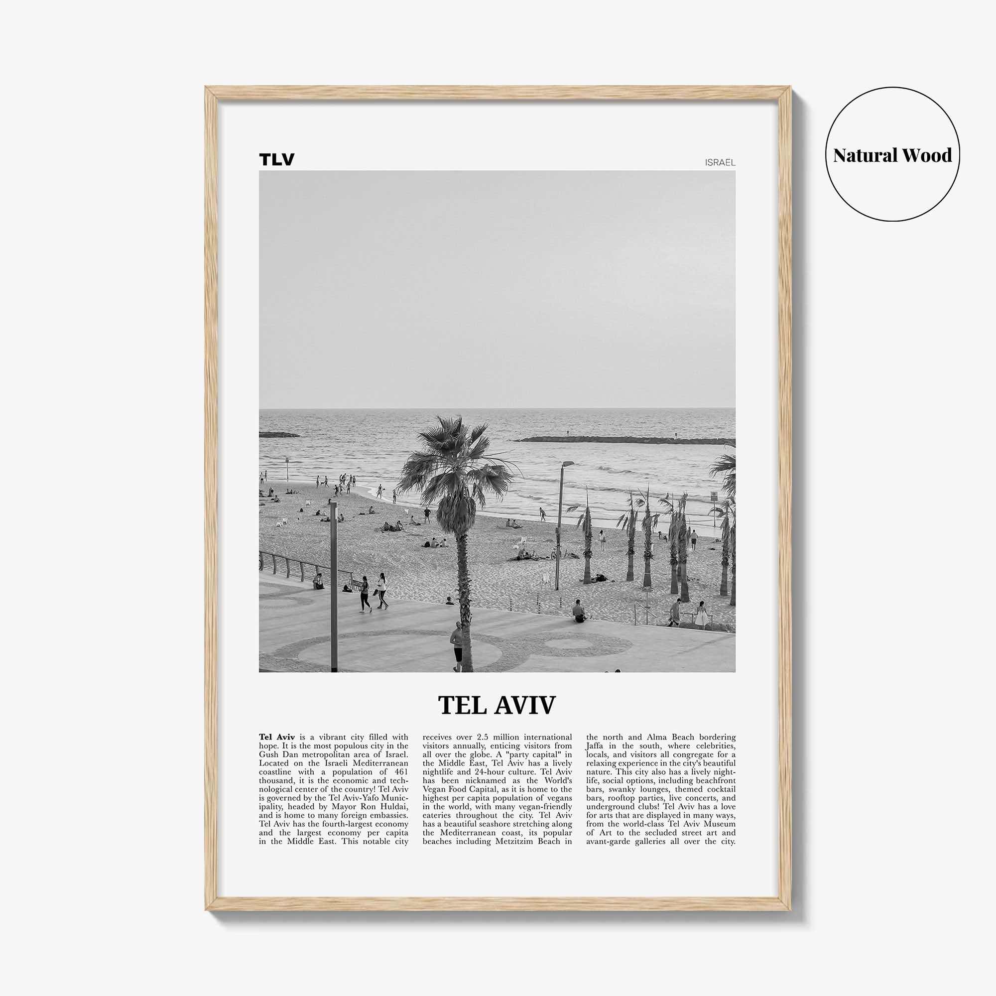 Tel Aviv Print Black and White No 3, Tel Aviv Wall Art, Tel Aviv Poster, Tel Aviv Photo, Tel Aviv Wall Decor, Israel, תל אביב ישראל