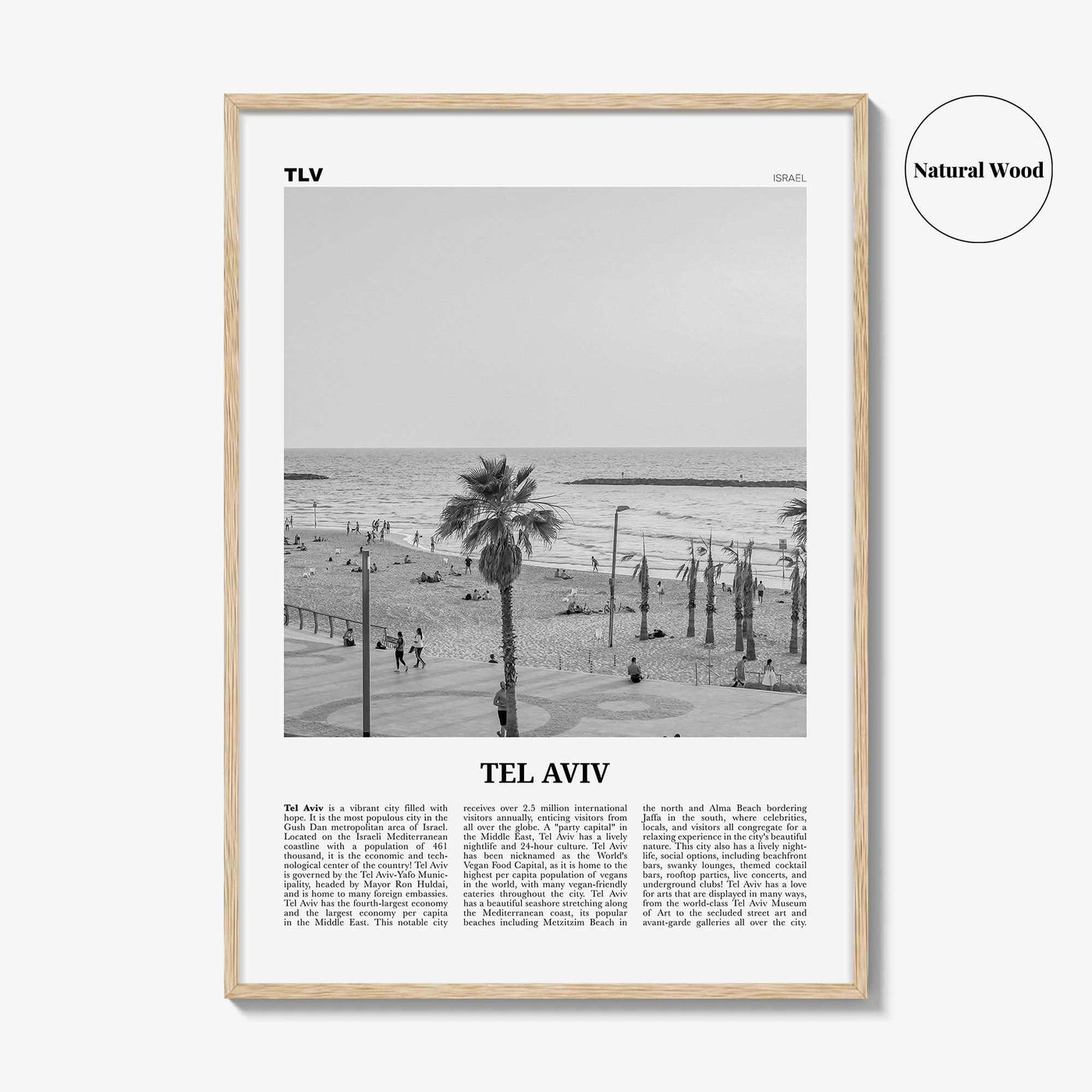 Tel Aviv Print Black and White No 3, Tel Aviv Wall Art, Tel Aviv Poster, Tel Aviv Photo, Tel Aviv Wall Decor, Israel, תל אביב ישראל