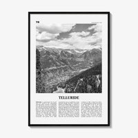 Telluride Print Black and White No 1, Telluride Wall Art, Telluride Poster, Telluride Photo, Telluride Wall Décor, Colorado, USA