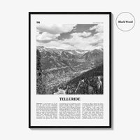 Telluride Print Black and White No 1, Telluride Wall Art, Telluride Poster, Telluride Photo, Telluride Wall Décor, Colorado, USA