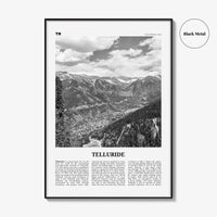 Telluride Print Black and White No 1, Telluride Wall Art, Telluride Poster, Telluride Photo, Telluride Wall Décor, Colorado, USA