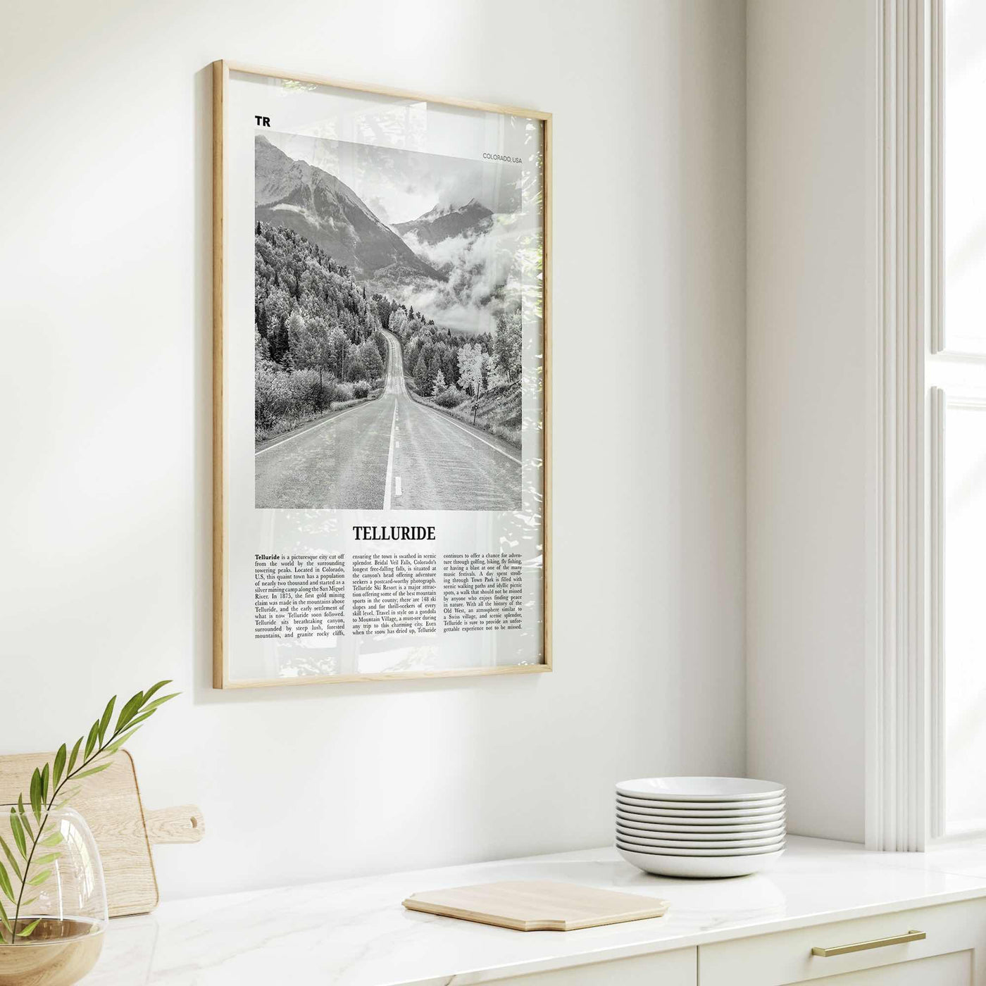 Telluride Print Black and White No 2, Telluride Wall Art, Telluride Poster, Telluride Photo, Telluride Wall Décor, Colorado, USA