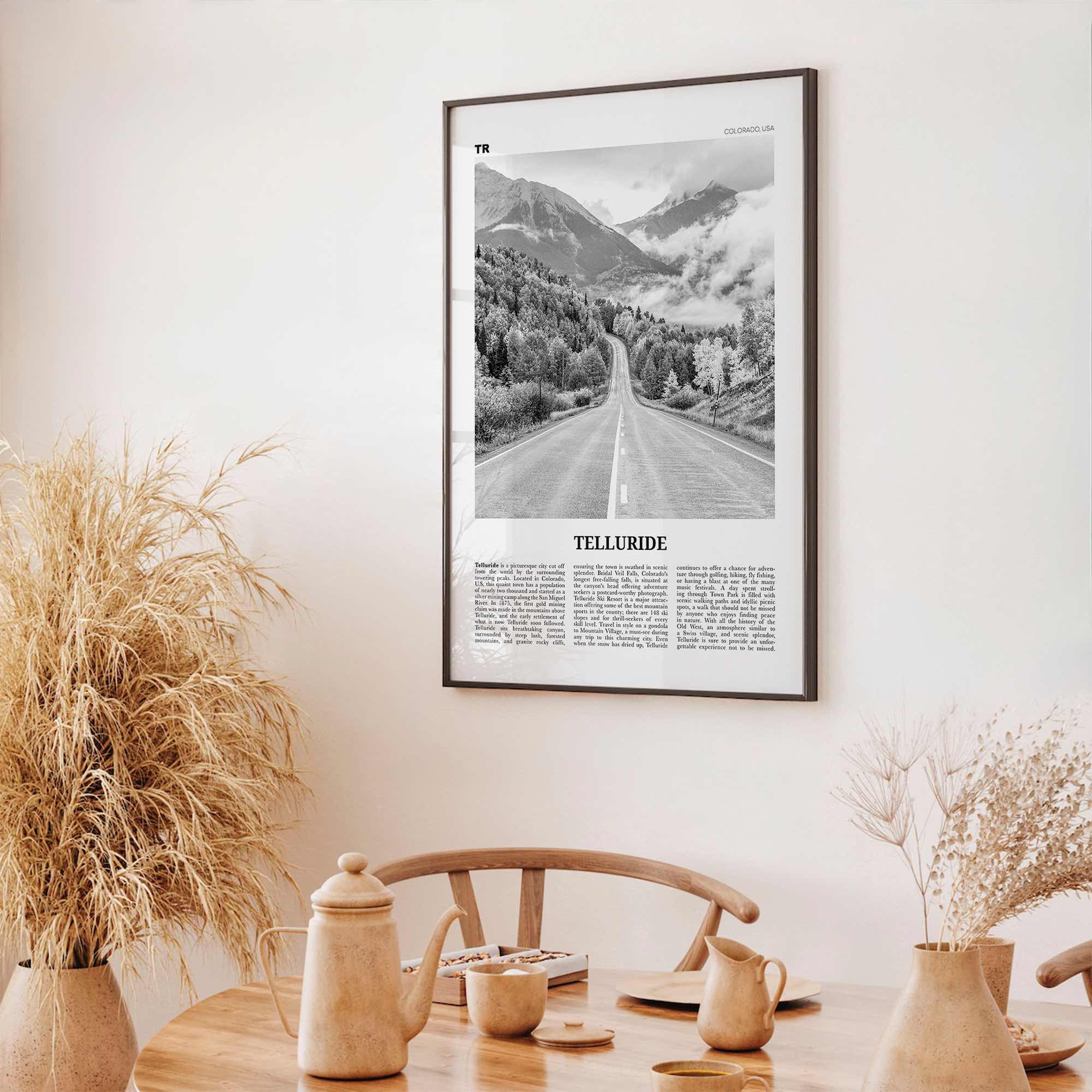 Telluride Print Black and White No 2, Telluride Wall Art, Telluride Poster, Telluride Photo, Telluride Wall Décor, Colorado, USA