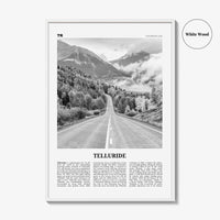 Telluride Print Black and White No 2, Telluride Wall Art, Telluride Poster, Telluride Photo, Telluride Wall Décor, Colorado, USA