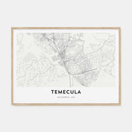 Temecula Map Landscape Poster