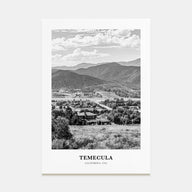Temecula Portrait B&W Poster
