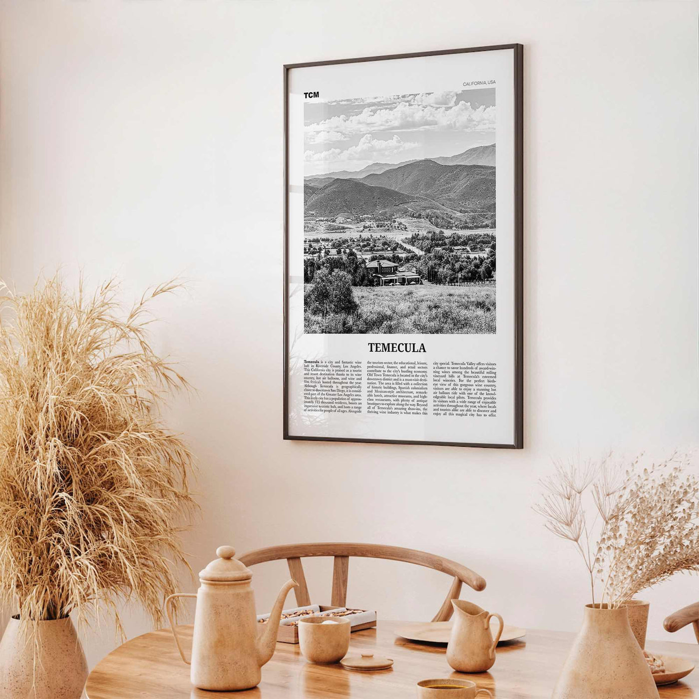 Temecula Print Black and White, Temecula Wall Art, Temecula Poster, Temecula Photo, California, USA, United States, North America