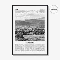 Temecula Print Black and White, Temecula Wall Art, Temecula Poster, Temecula Photo, California, USA, United States, North America