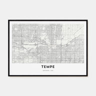 Tempe Map Landscape Poster